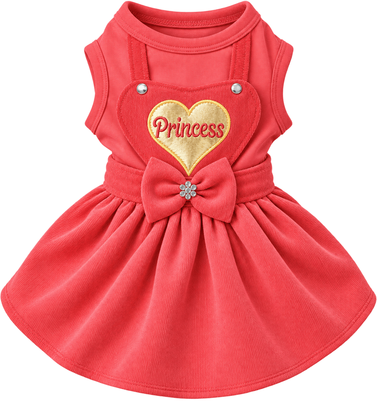 Vestido princesa coral para mascota pequeña